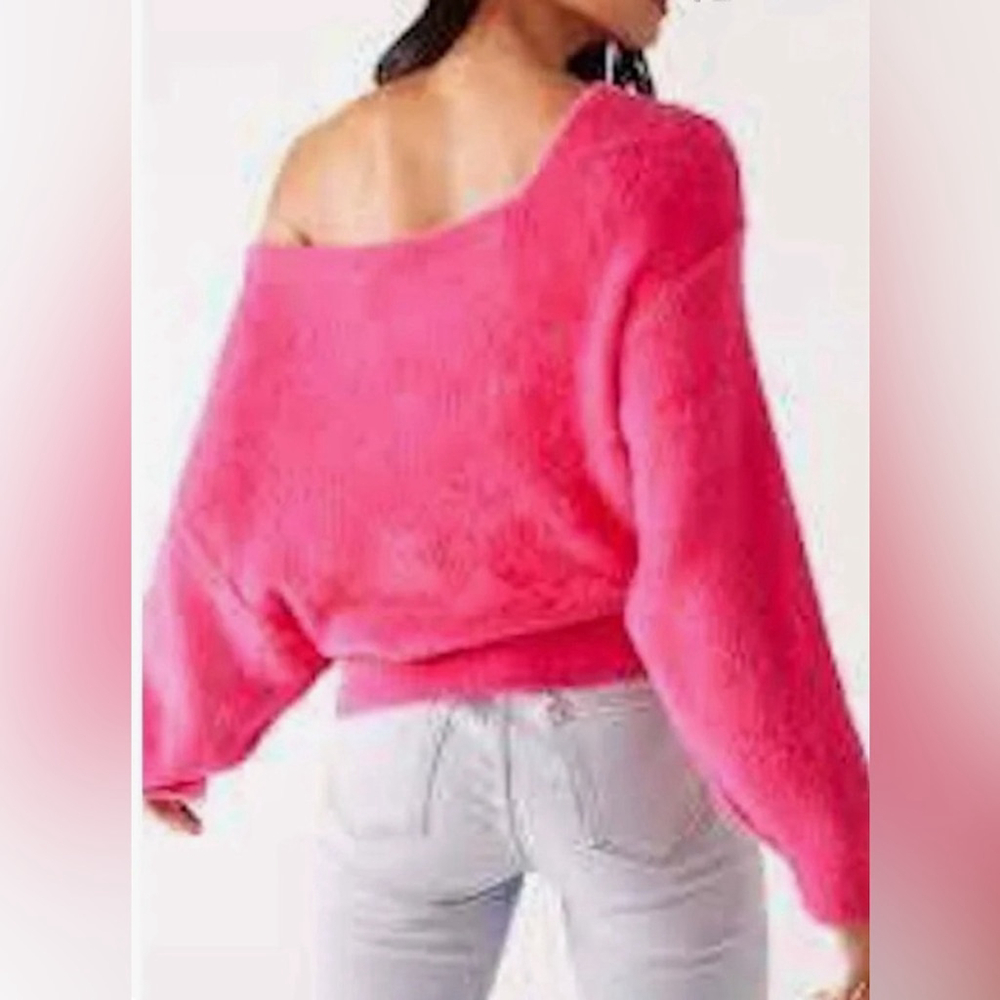 Free People Star Sign Sweater | Pink Firework | Size M | NWT - Picture 2 of 11